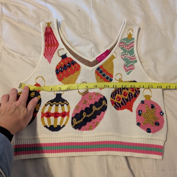 Queen of Sparkles Multi Ornament Knit Tank - Picture 3 of 5